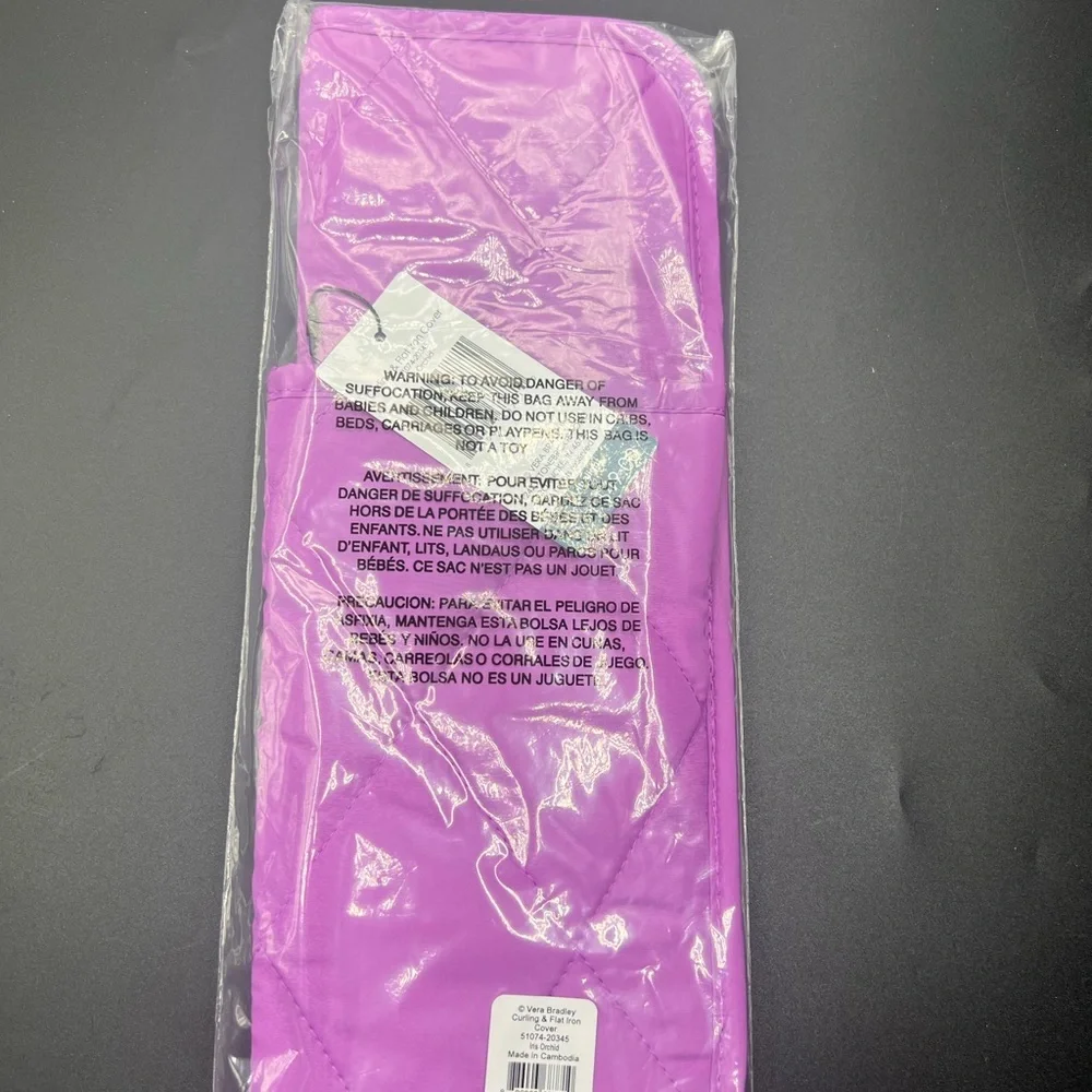 Vera Bradley curling / flat iron cover purple